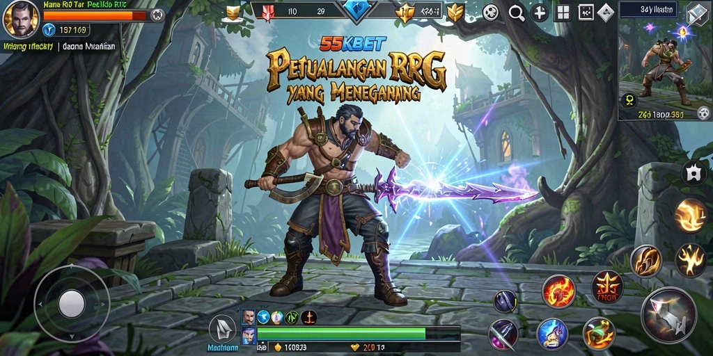 Tampilan gameplay epik dalam 55KBET yang menarik.