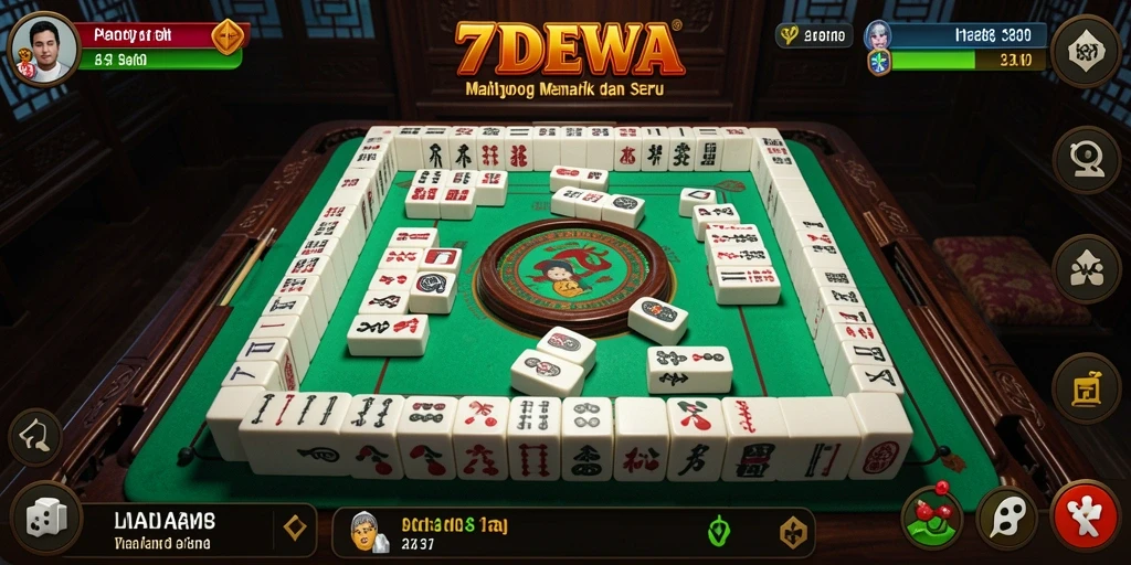 Tampilan gameplay 7DEWA yang menarik dan penuh strategi Mahjong.