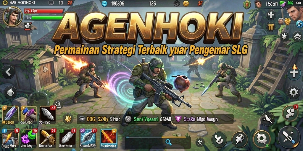 Tampilan gameplay <strong>AGENHOKI</strong> yang seru dan strategis di medan tempur.