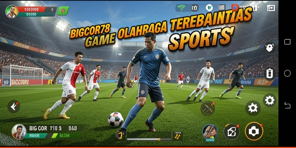 Screenshot gameplay BIGCOR78 menampilkan aksi olahraga yang seru.