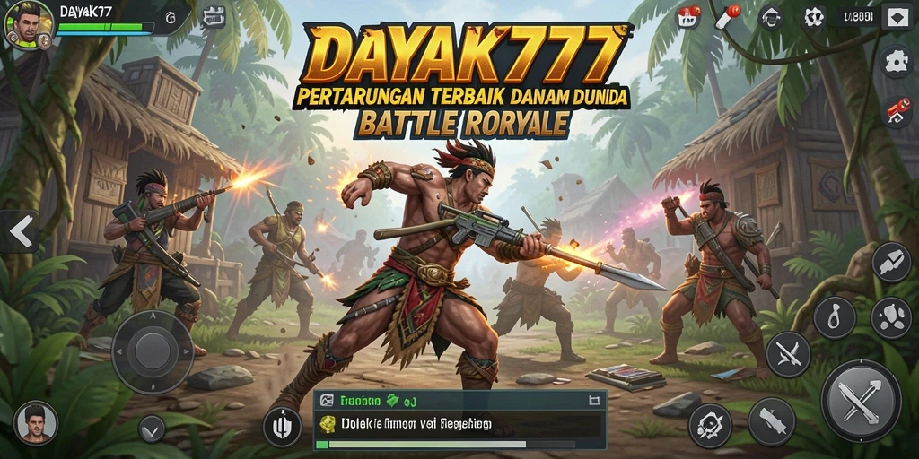 Tampilan gameplay seru dari DAYAK777 di arena Battle Royale.