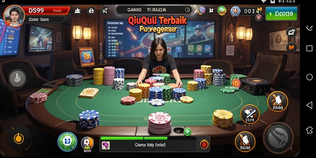 Tampilan gameplay QiuQiu yang menegangkan dan mengasyikkan.