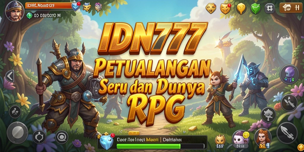 Tampilan aksi memukau dalam gameplay RPG IDN777.