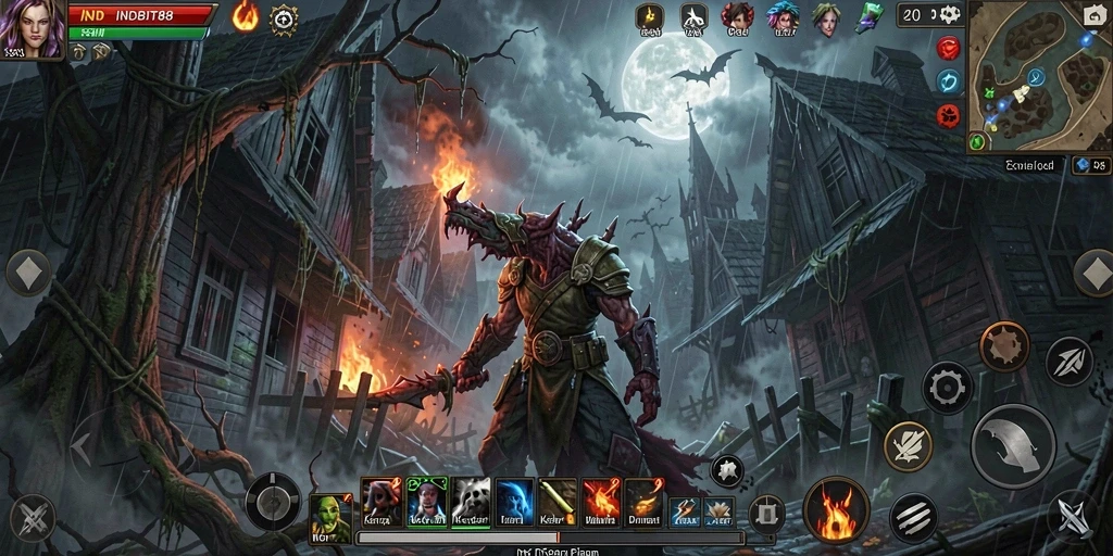 Tampilan screenshot gameplay INDOBIT88 yang menyeramkan dan penuh ketegangan.