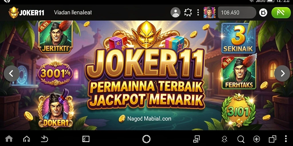 Tangkapan layar permainan Slot JOKER11 dengan grafis yang memukau.