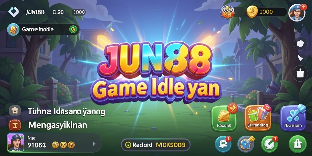 Tampilan gameplay JUN88 yang penuh warna dan karakter menarik.