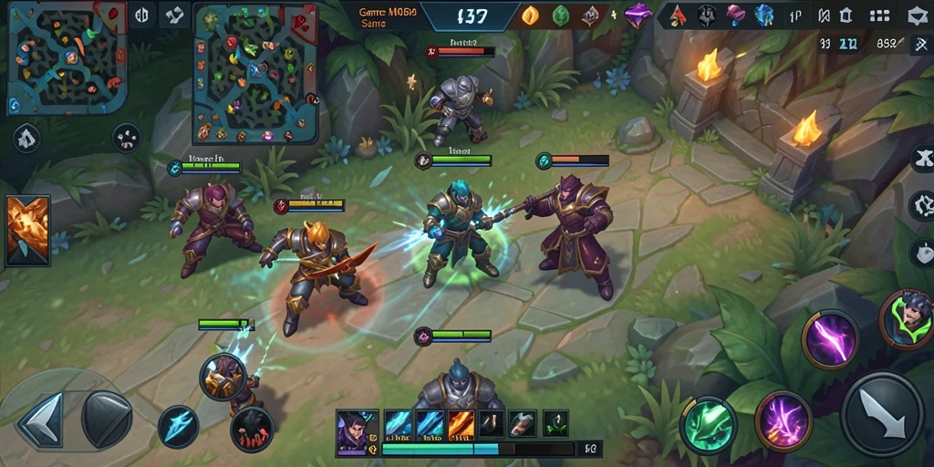 Tampilan gameplay KAKRP yang menegangkan dan seru dalam pertarungan tim.