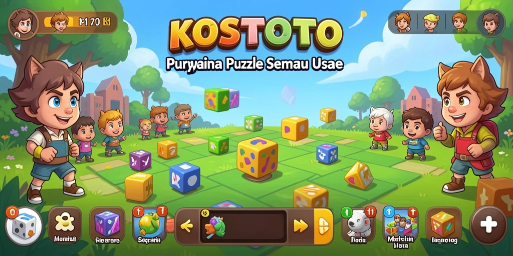Tangkapan layar KOSTOTO menampilkan gameplay Puzzle yang menarik dan menantang.