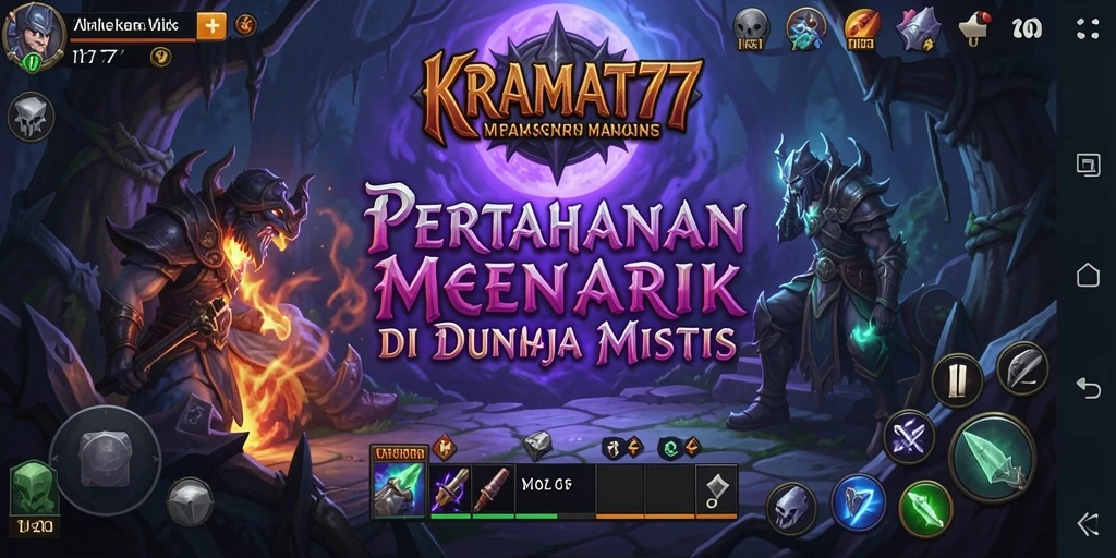 Tampilan memukau gameplay Tower Defense KRAMAT77.