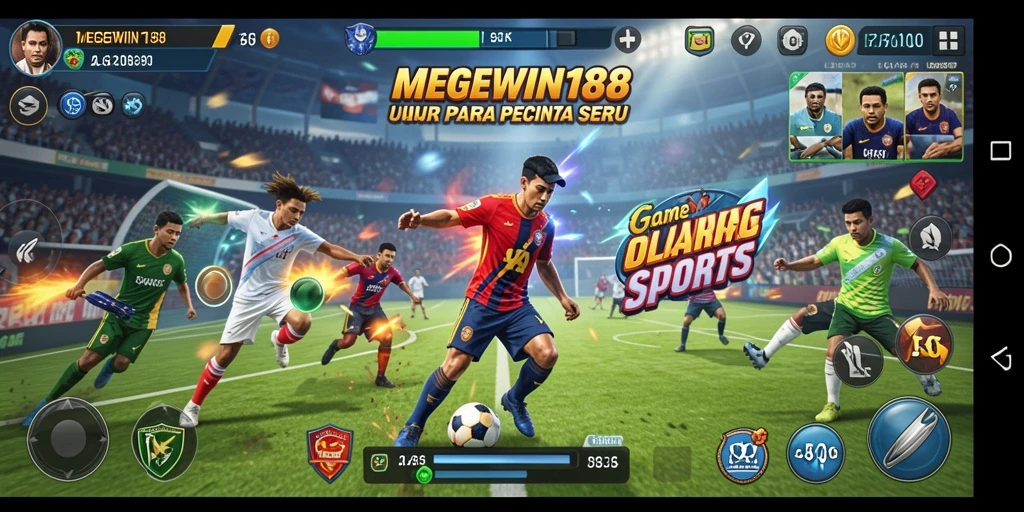 Tampilan gameplay seru dari MEGEWIN188 dalam aksi olahraga.