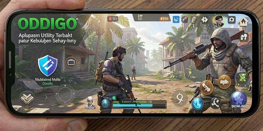 Screenshot utama ODDIGO menunjukkan antarmuka aplikasi yang intuitif.