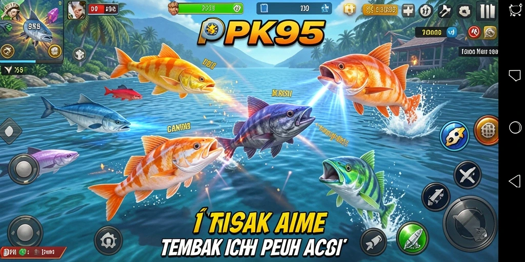 Tampilan gameplay seru Tembak Ikan di PK95.