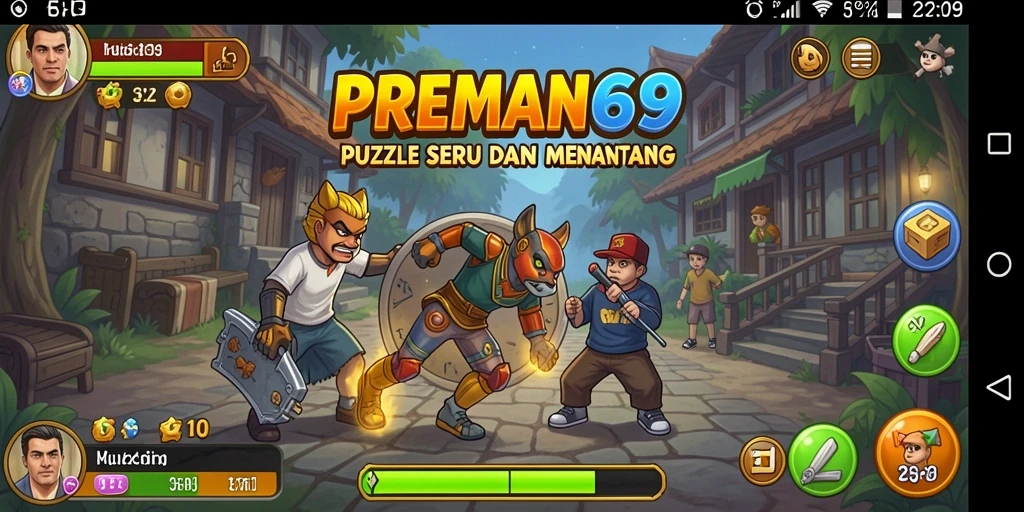 Tampilan gameplay seru dari PREMAN69 yang menantang.