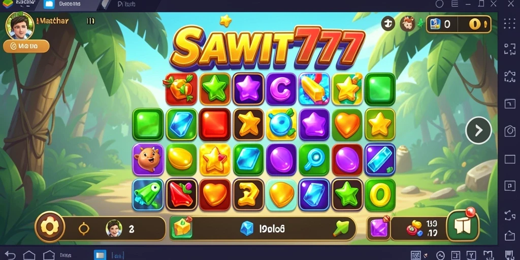 Tangkapan layar yang menunjukkan gameplay seru SAWIT777 Match-3.